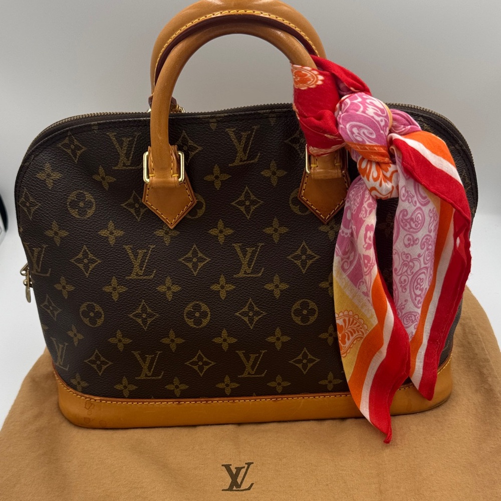 Louis Vuitton Monogram Alma Satchel with LV Dust Bag